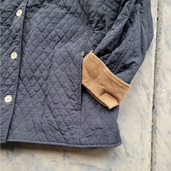 Equipage Quilted Riding Coat Jacket with Corduroy Details - Picture 3 of 6